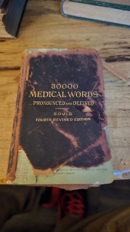 Pocket Cyclopedia of Medicine and Surgery by George M. Gould, 1906 edition, showing leather-bound cover