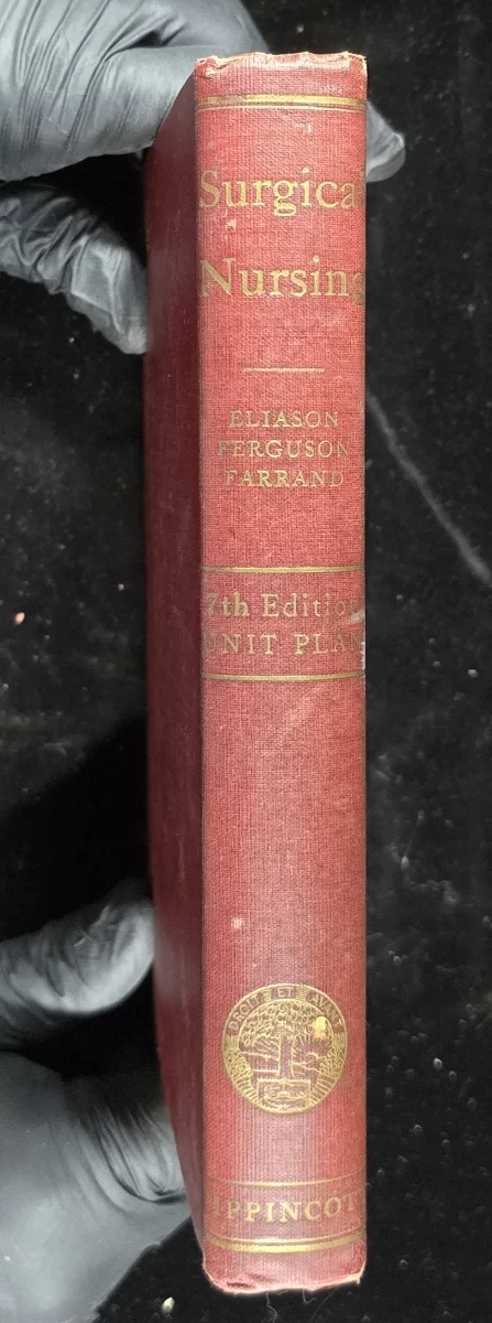 Spine view of Surgical Nursing, 7th ed., 1945, by Eliason, Ferguson, and Farrand