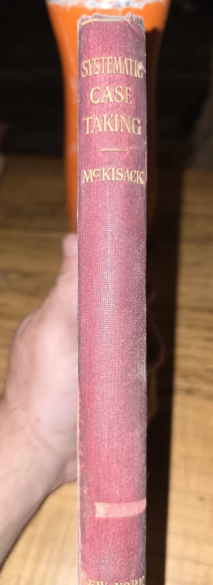 Spine of Systematic Case-Taking by McKisack, gold-embossed