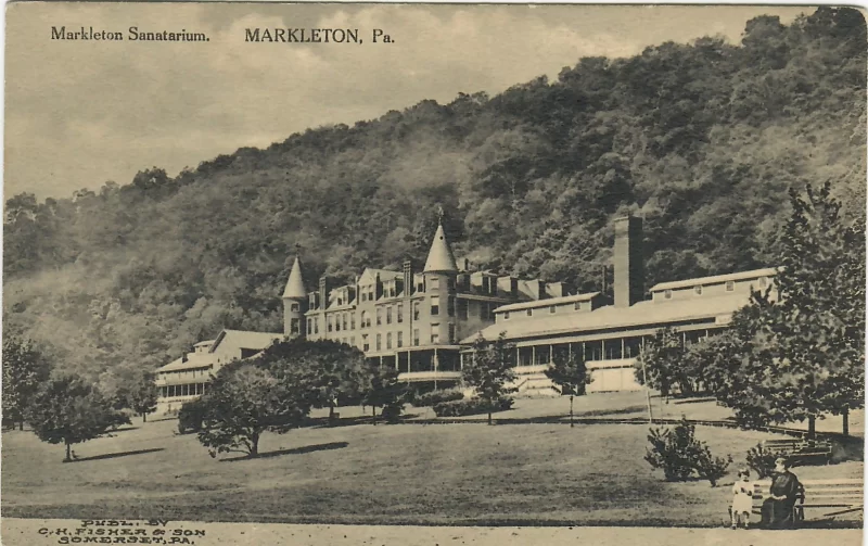 1914 postcard of Markleton Sanatorium in Markleton, Pennsylvania, later U.S. Army tuberculosis hospital.