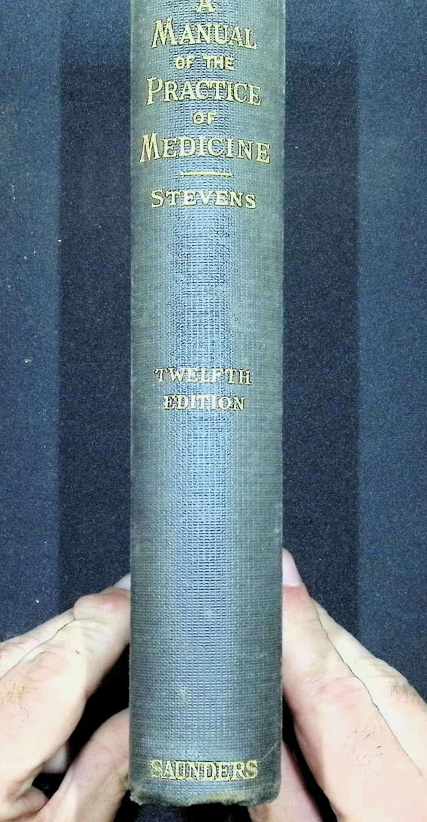 Spine of A Manual of the Practice of Medicine by Arthur A. Stevens, 1928