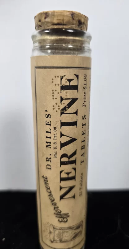 Dr. Miles Nervine effervescent tablets bottle front label,