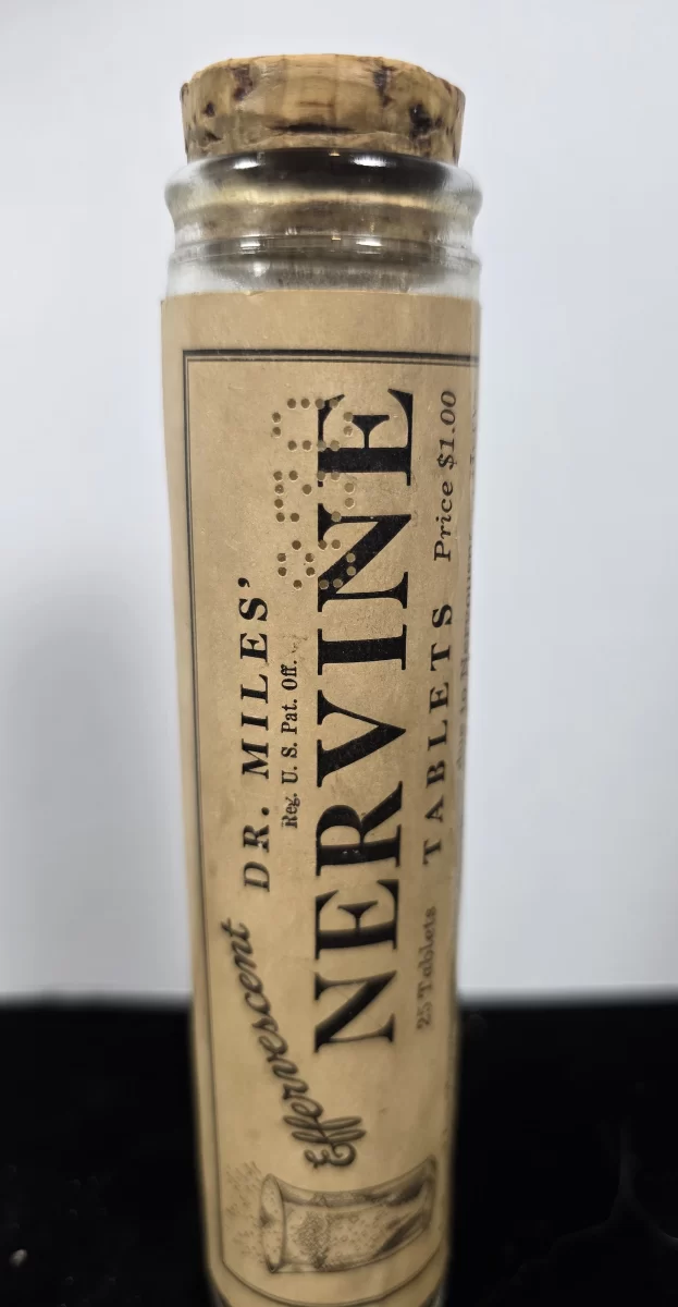 Dr. Miles Nervine effervescent tablets bottle front label,